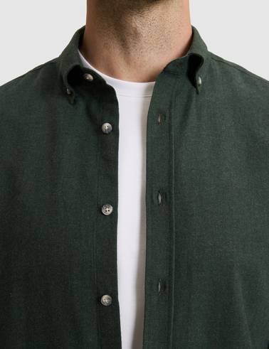 Yeşil Slim Fit Uzun Kollu Gömlek