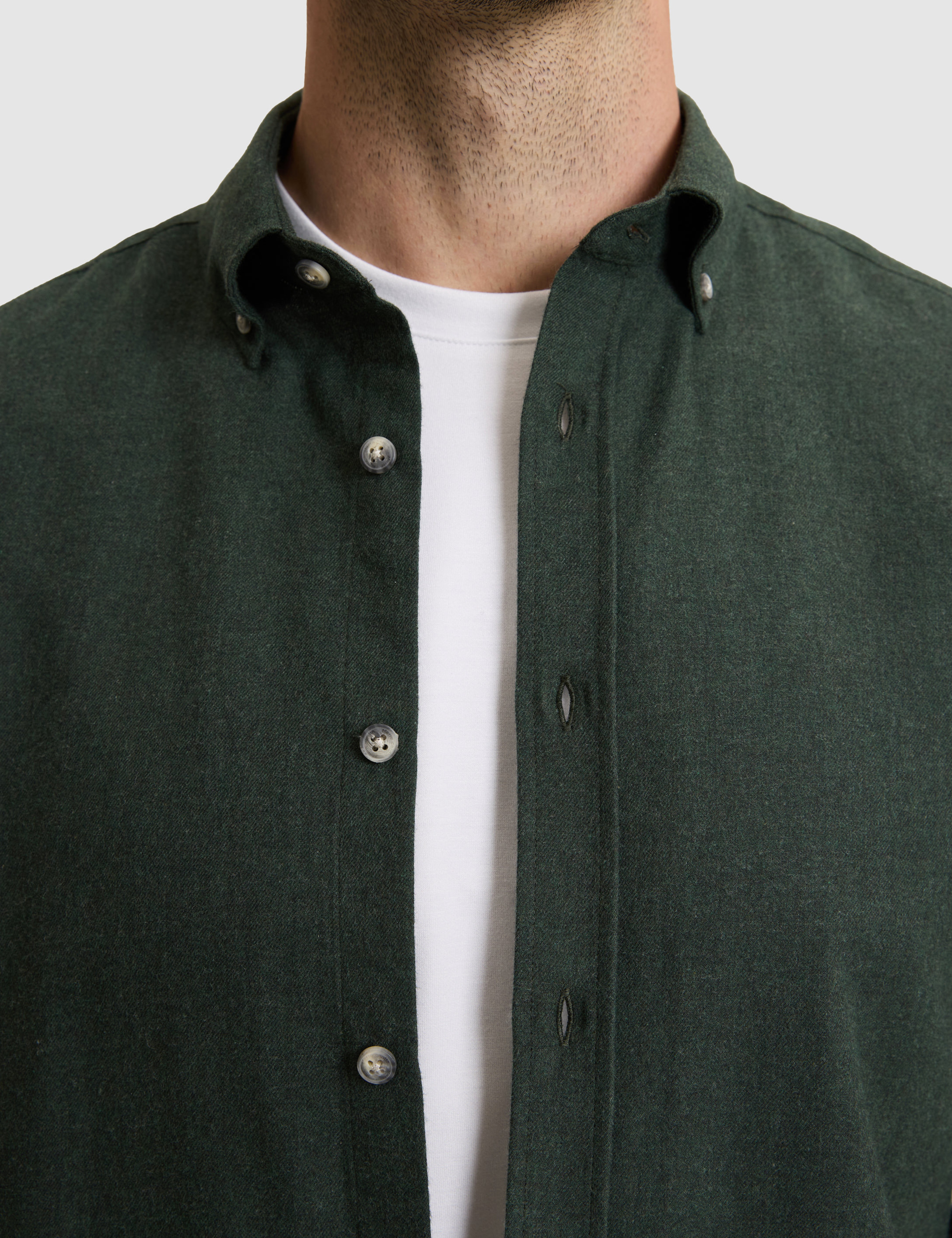 Yeşil Slim Fit Uzun Kollu Gömlek - Image 7