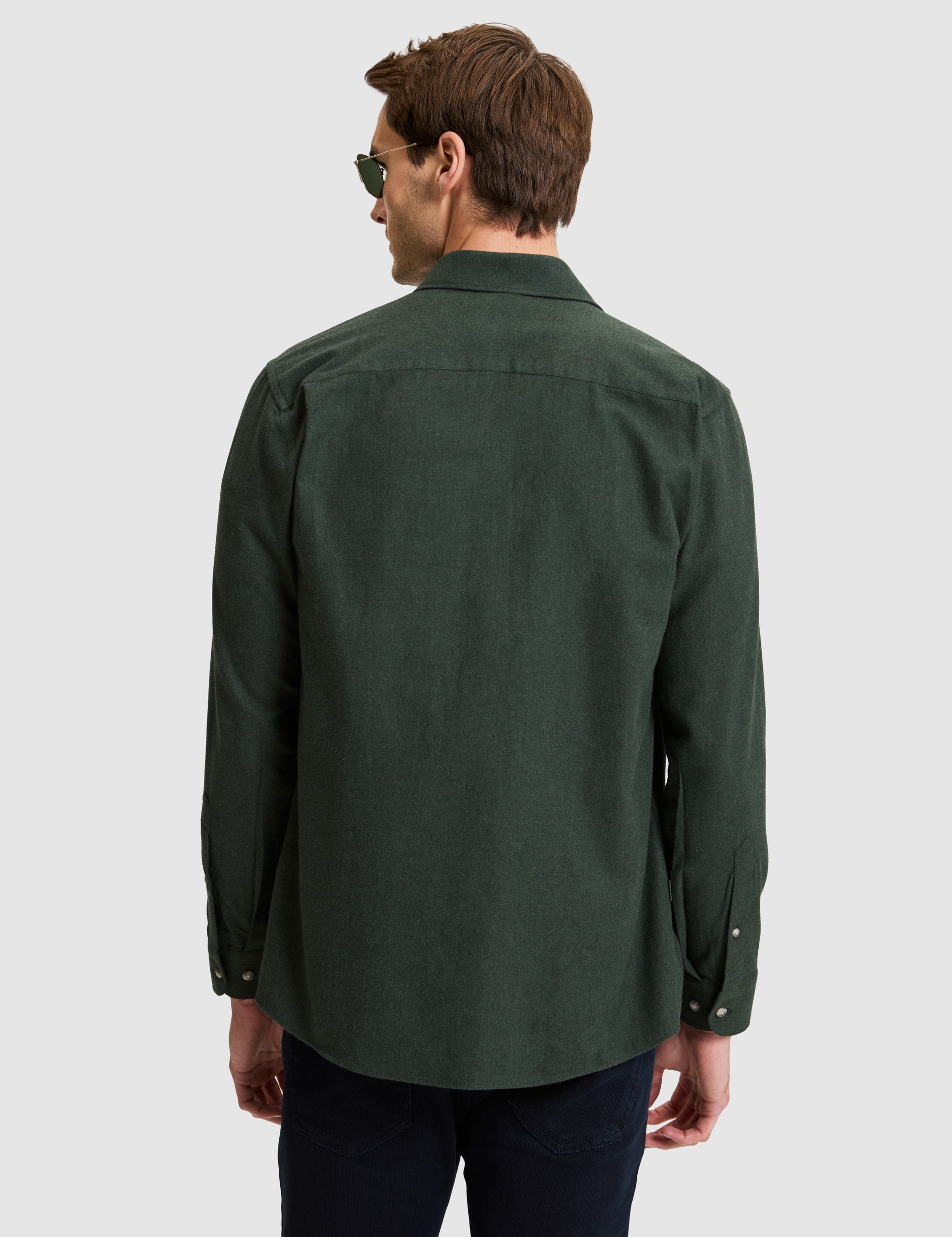 Yeşil Slim Fit Uzun Kollu Gömlek - Image 6