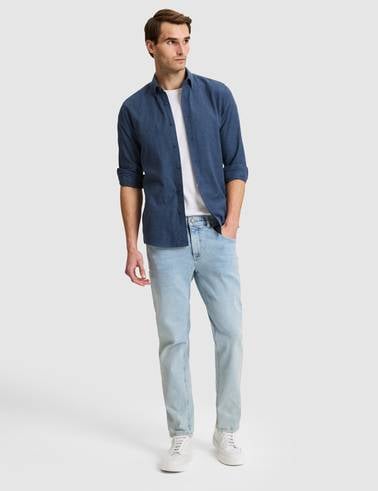 İndigo Slim Fit Uzun Kollu Gömlek