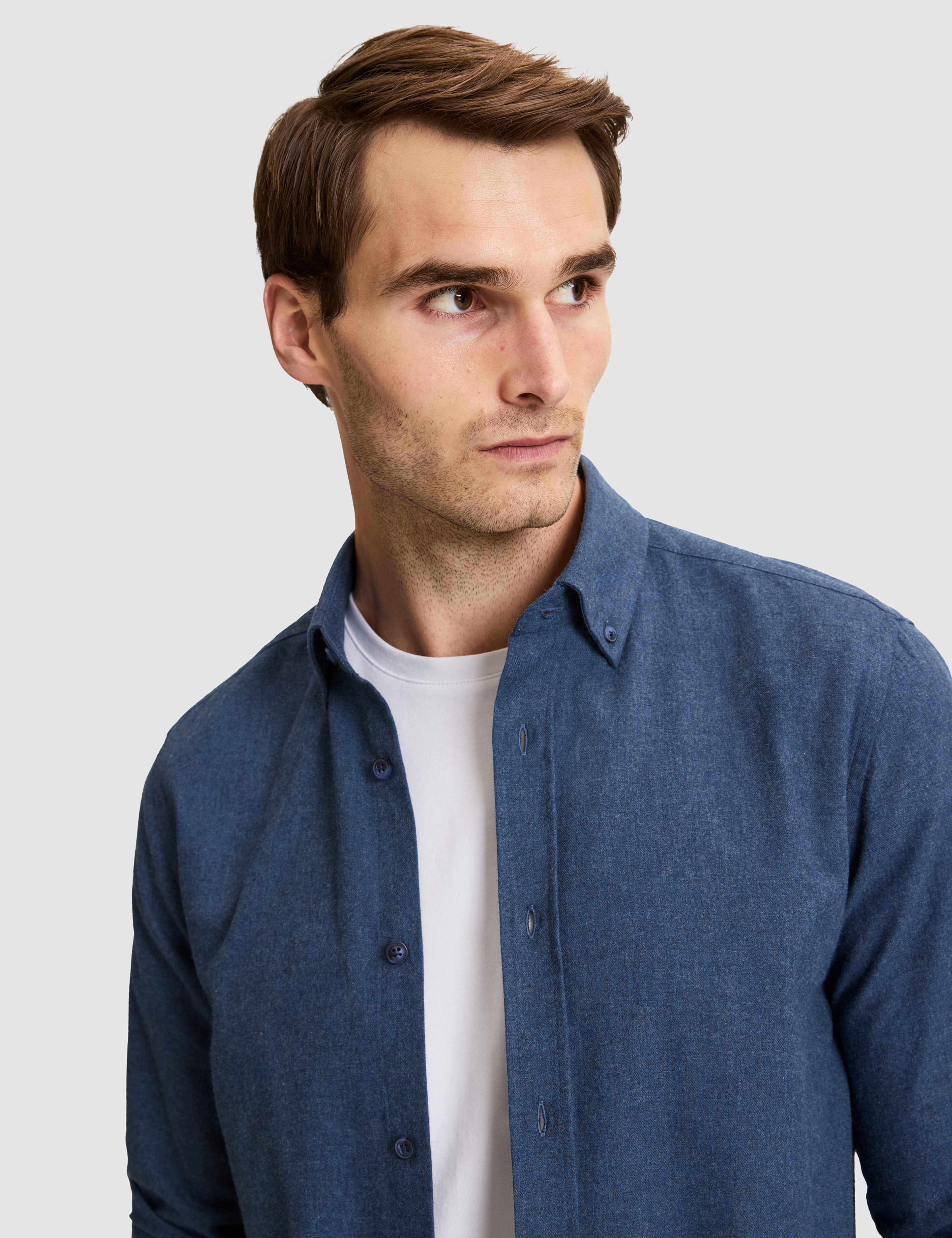 İndigo Slim Fit Uzun Kollu Gömlek
