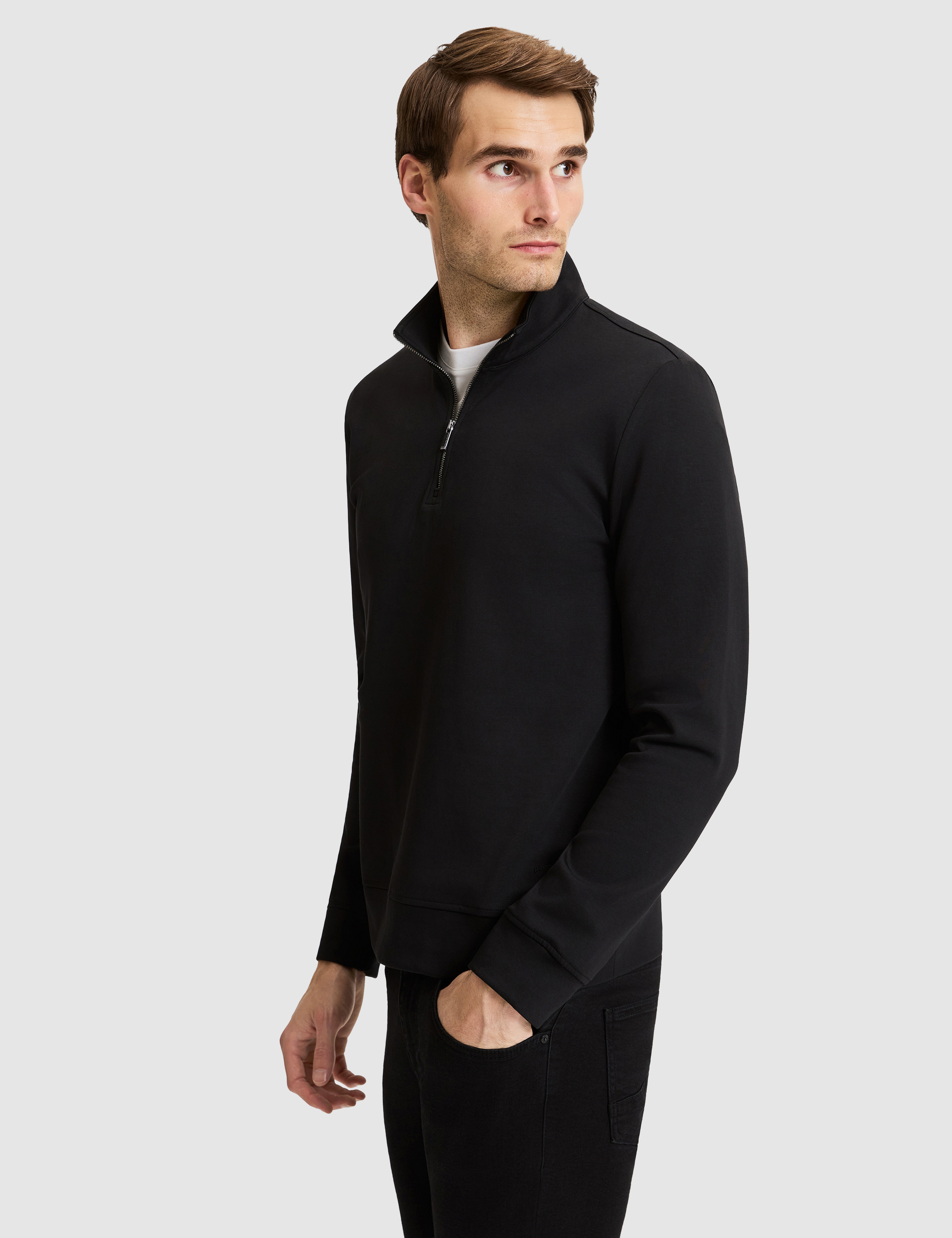 Siyah Regular Fit Sweatshirt - Image 3