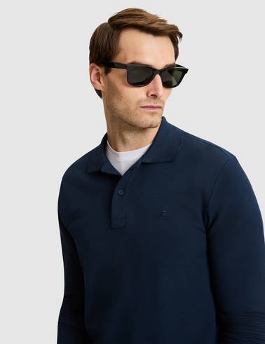 Lacivert Slim Fit Basic Sweatshirt