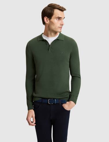Koyu Haki Slim Fit Basic Kazak