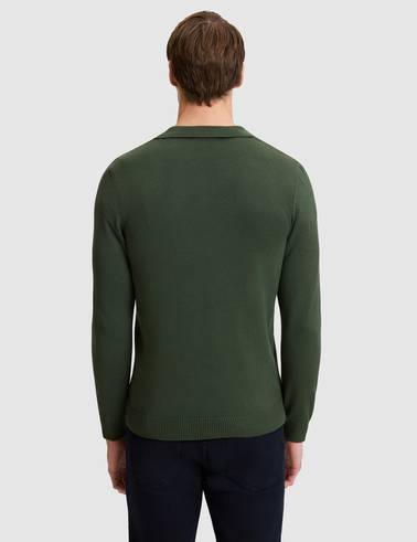 Koyu Haki Slim Fit Basic Kazak