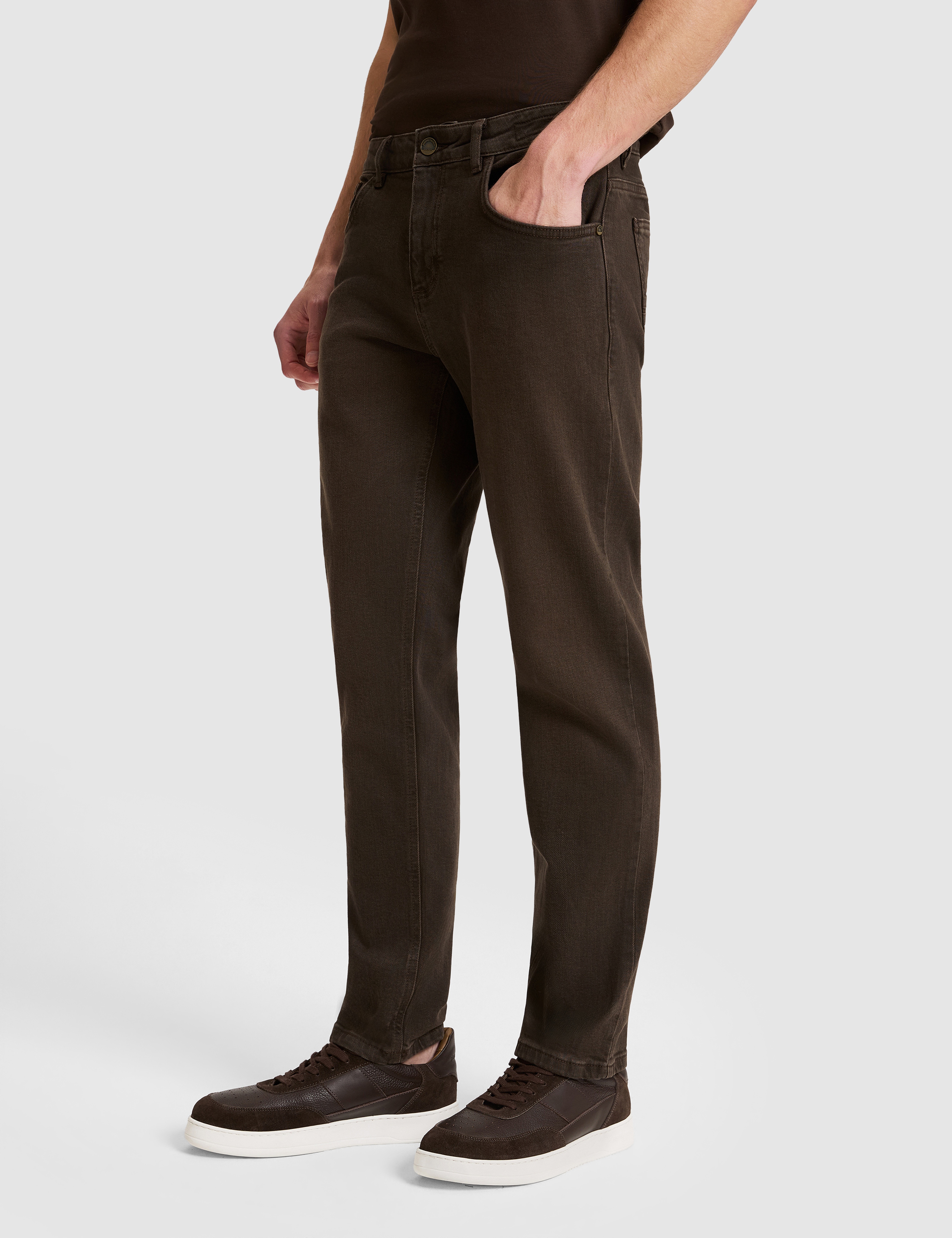 Koyu Kahverengi New Slim Fit Jean Pantolon