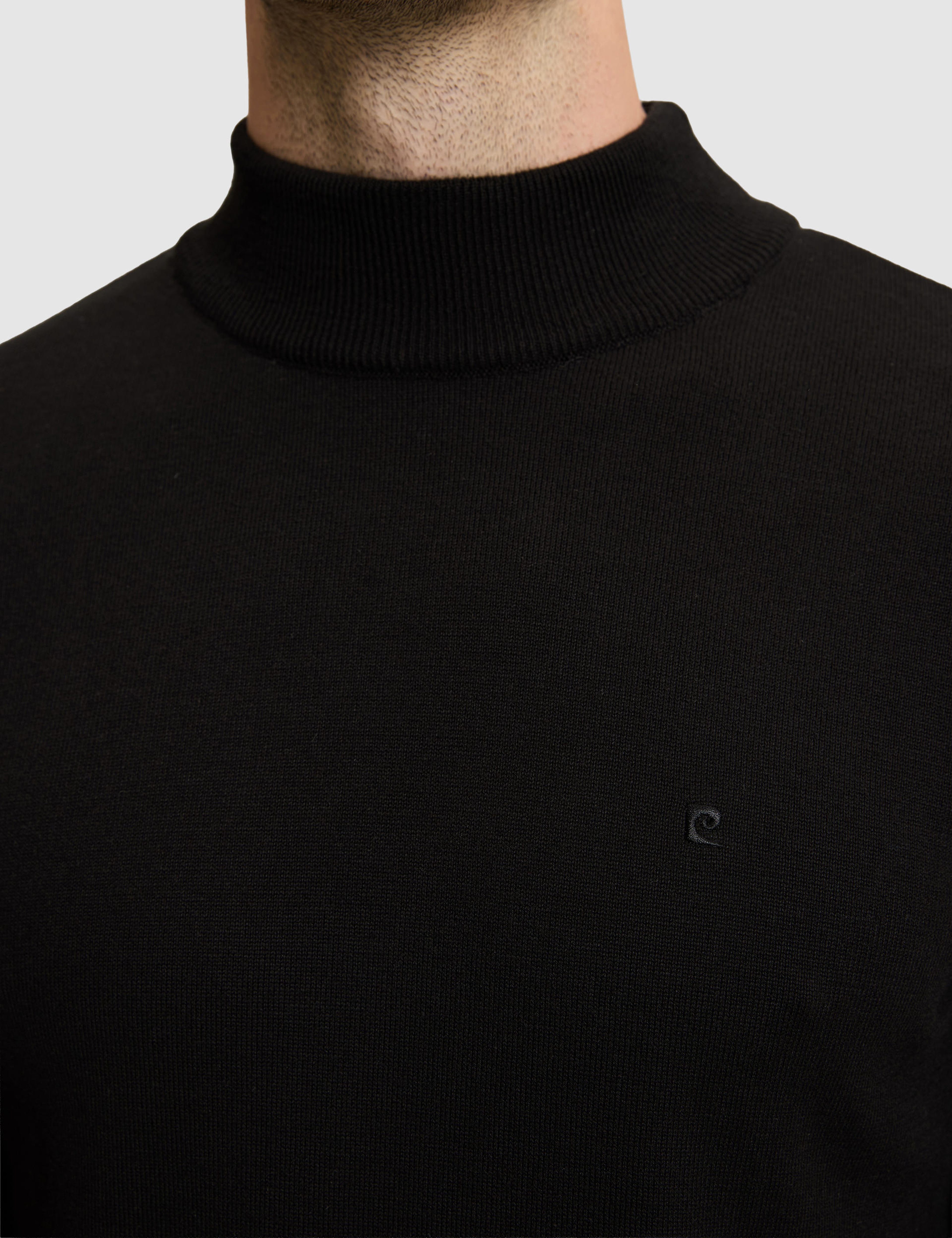 Siyah Slim Fit Basic Kazak
