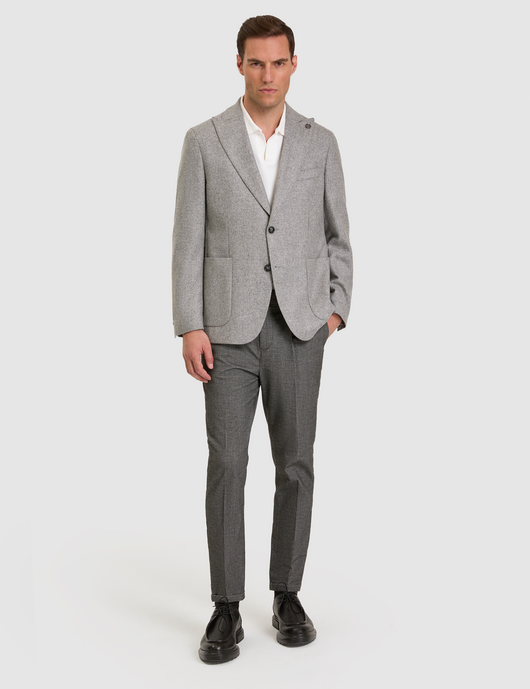 Gri Slim Fit Ceket - Image 6