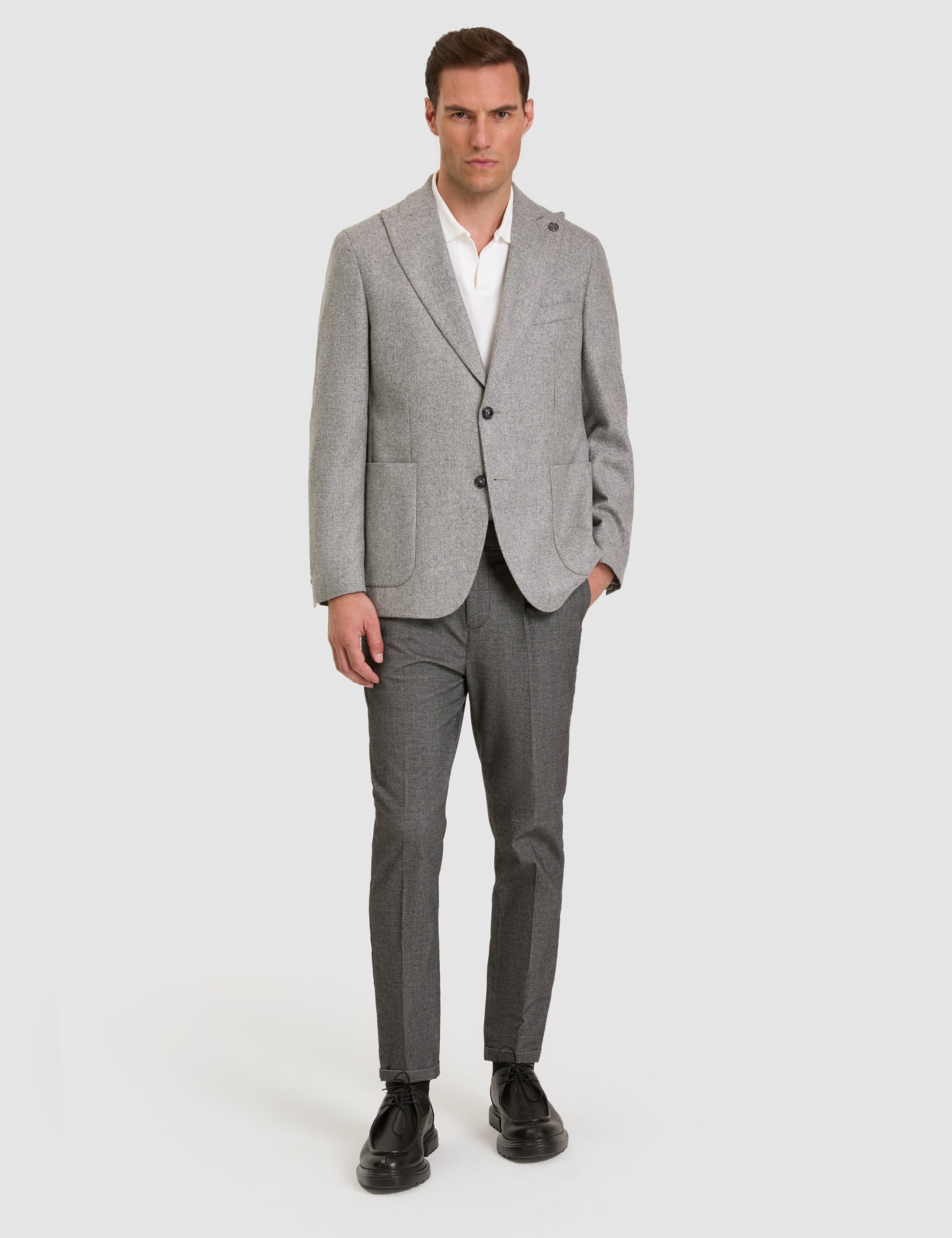 Gri Slim Fit Ceket