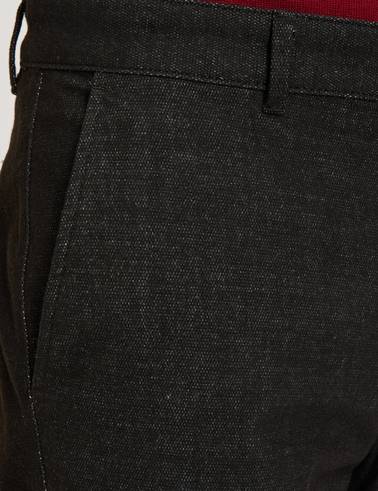 Antrasit SLIM TAILORED Kanvas Pantolon