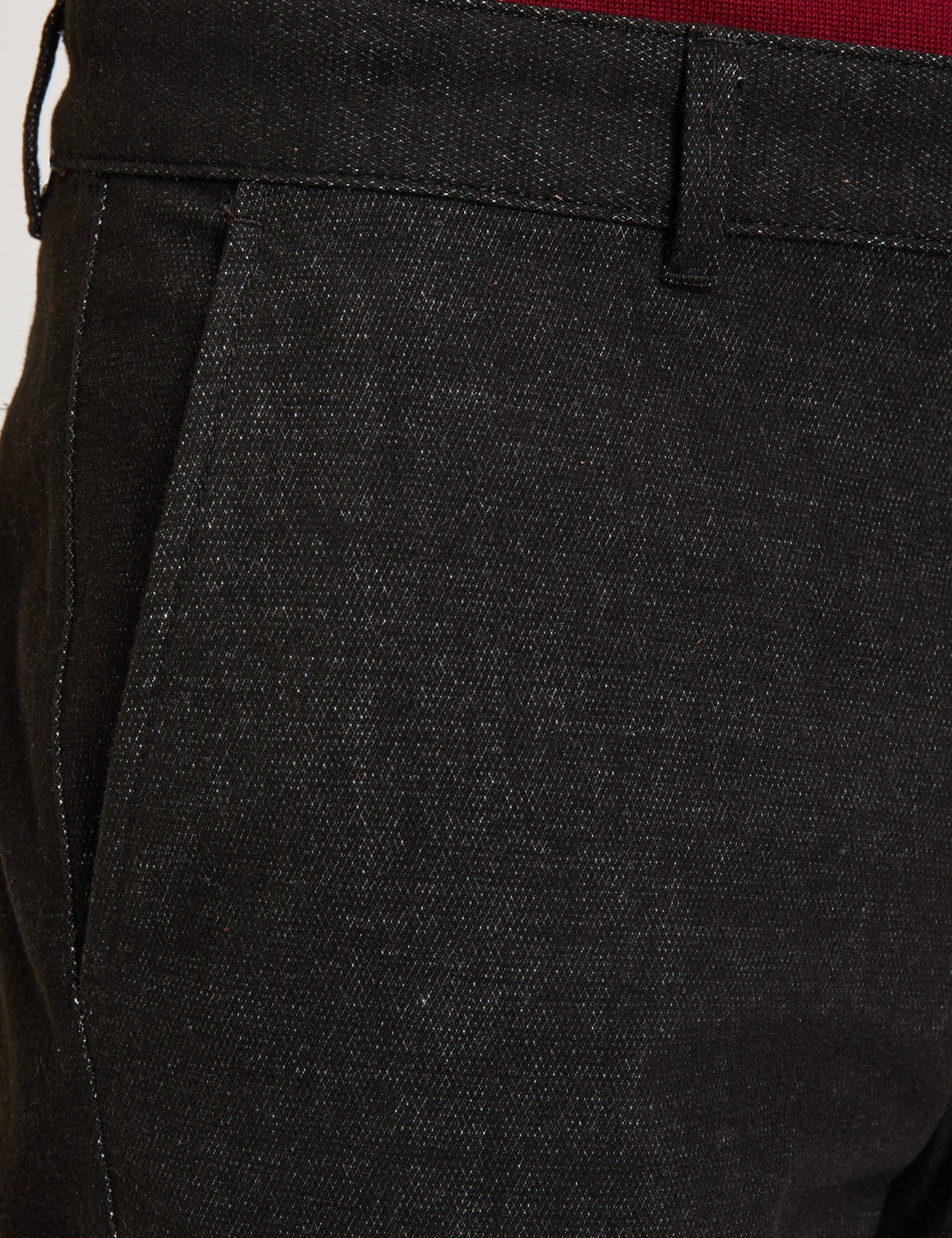 Antrasit SLIM TAILORED Kanvas Pantolon