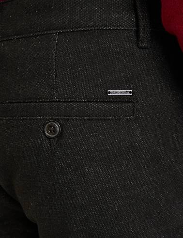 Antrasit SLIM TAILORED Kanvas Pantolon
