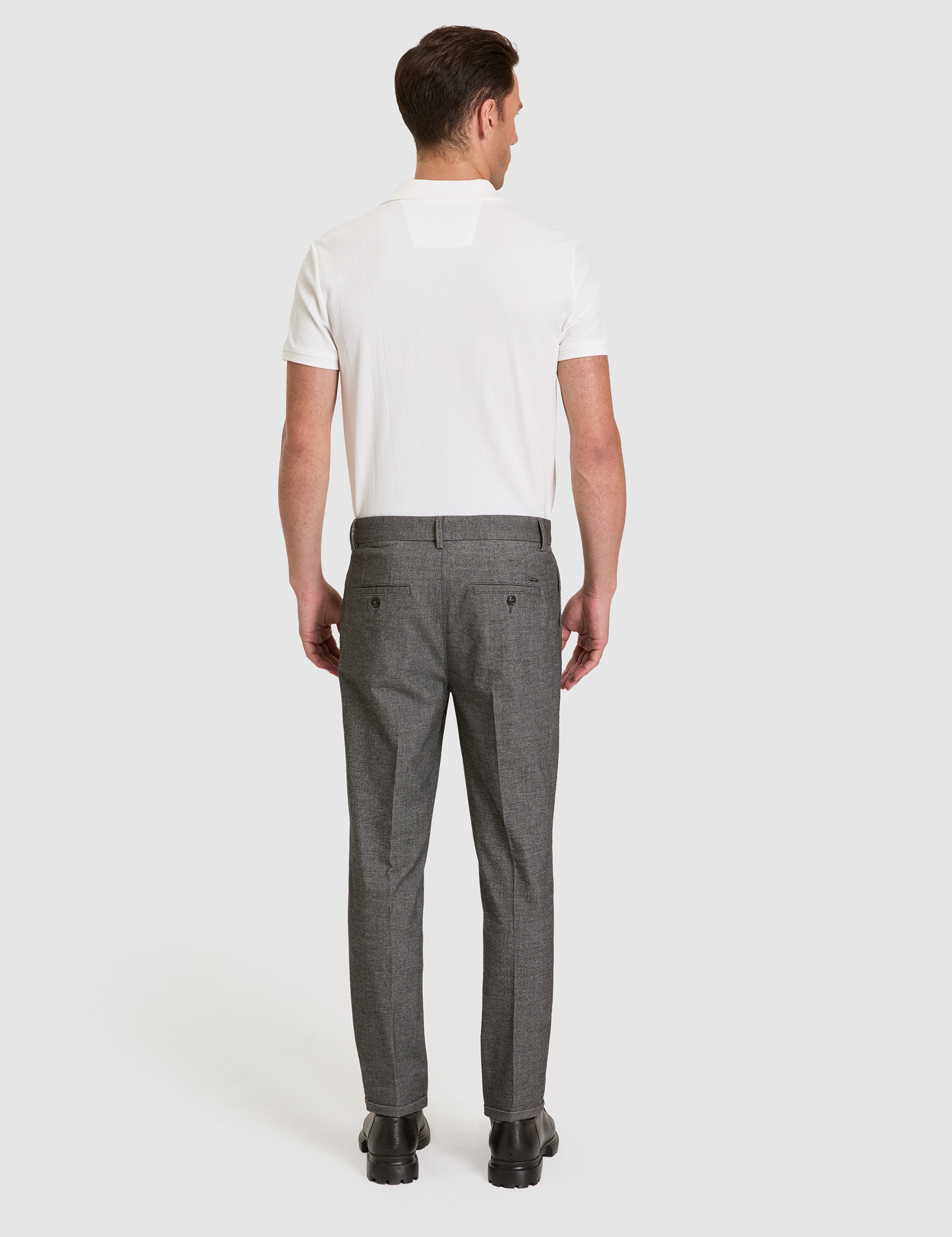 Koyu Gri SLIM TAPERED Kanvas Pantolon