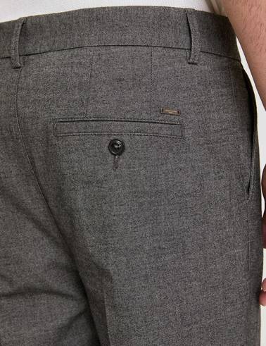 Koyu Gri SLIM TAPERED Kanvas Pantolon