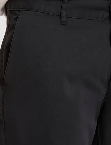 Siyah Regular Fit Basic Kanvas Pantolon