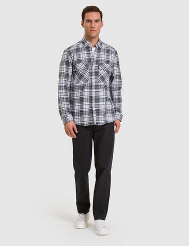 Siyah Regular Fit Basic Kanvas Pantolon
