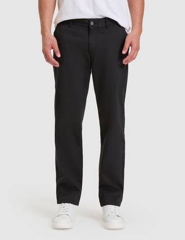 Siyah Regular Fit Basic Kanvas Pantolon