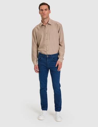 Lacivert Slim Fit Jean Pantolon