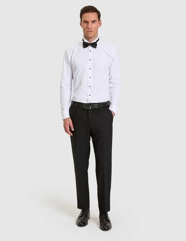 Beyaz Slim Fit Smokin Gömlek