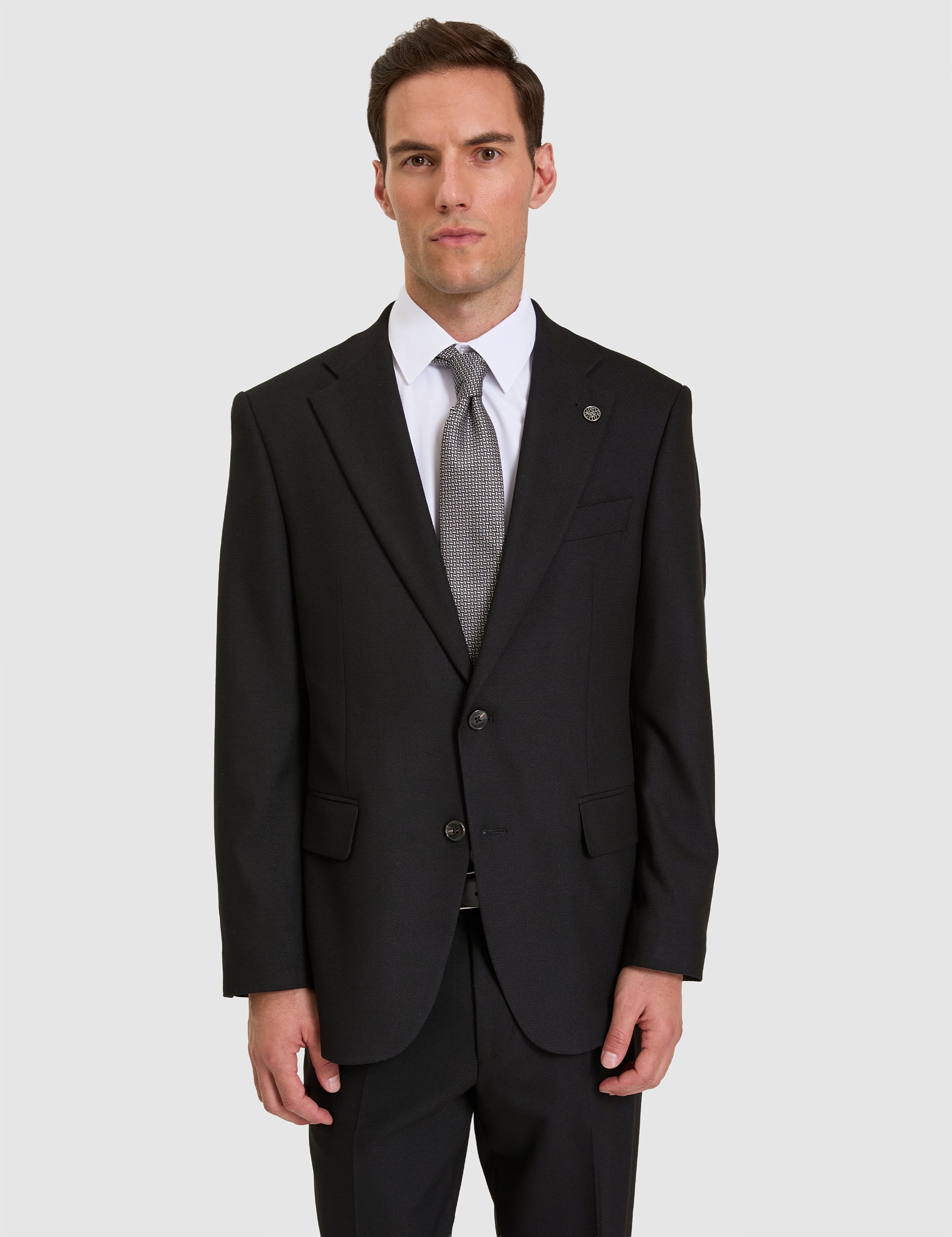 Siyah SLIM TAILORED Takım Elbise - Image 2