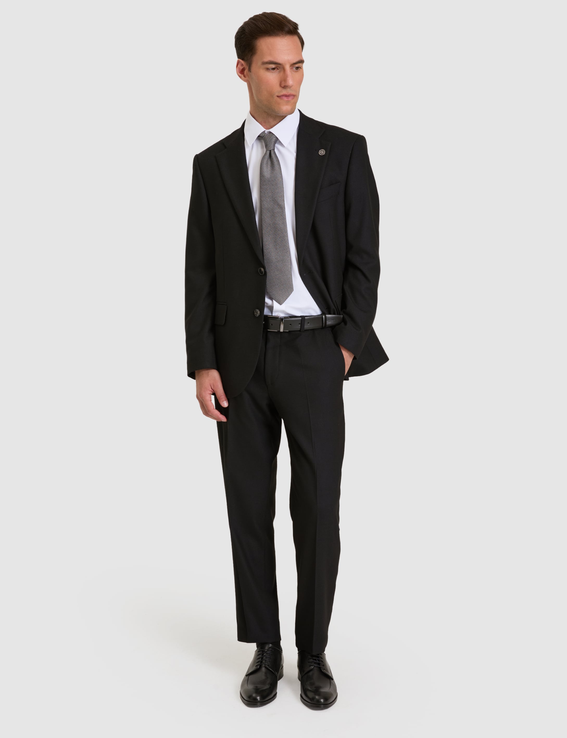 Siyah SLIM TAILORED Takım Elbise - Image 4
