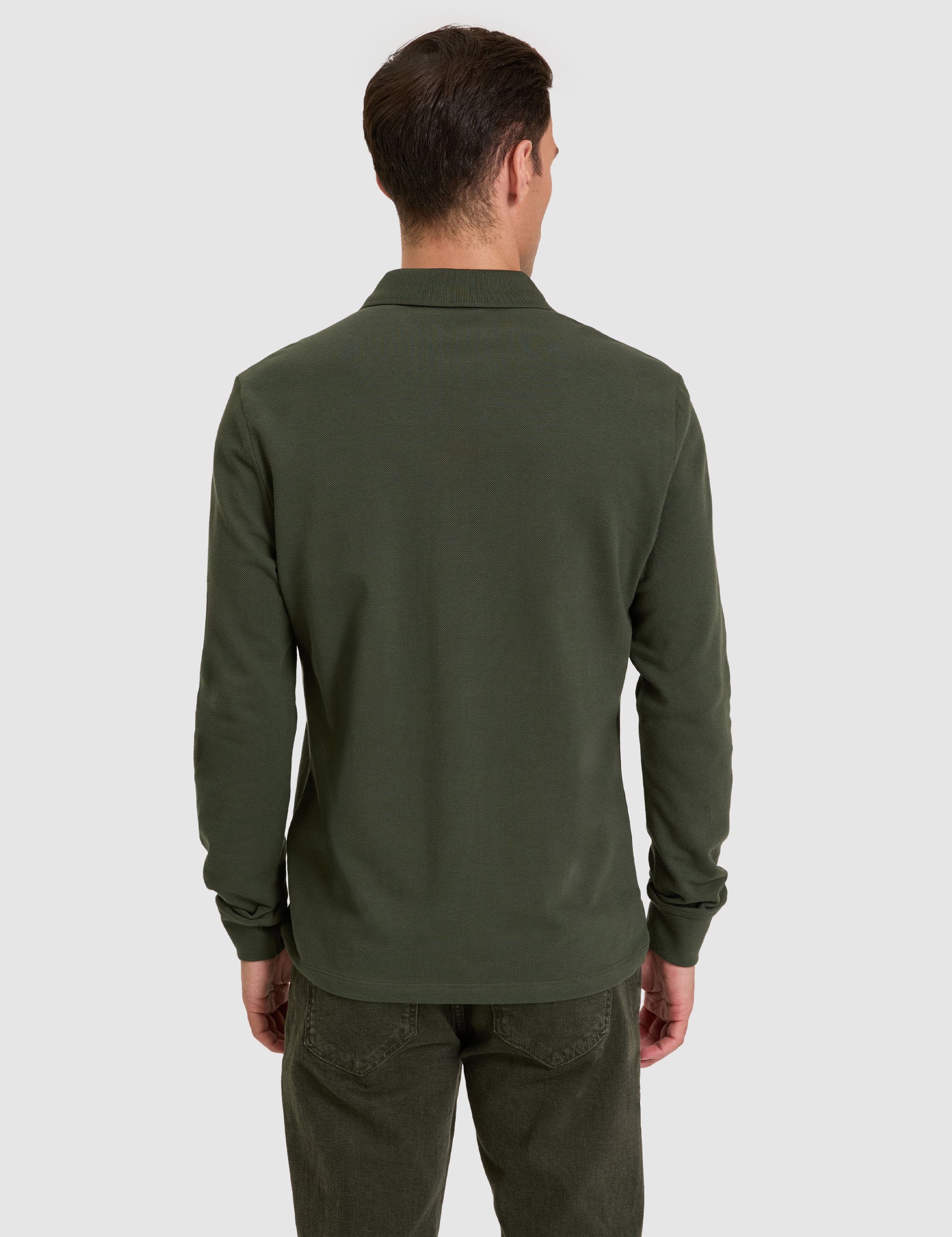 Koyu Yeşil Slim Fit Basic Sweatshirt