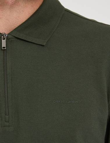 Koyu Yeşil Slim Fit Basic Sweatshirt