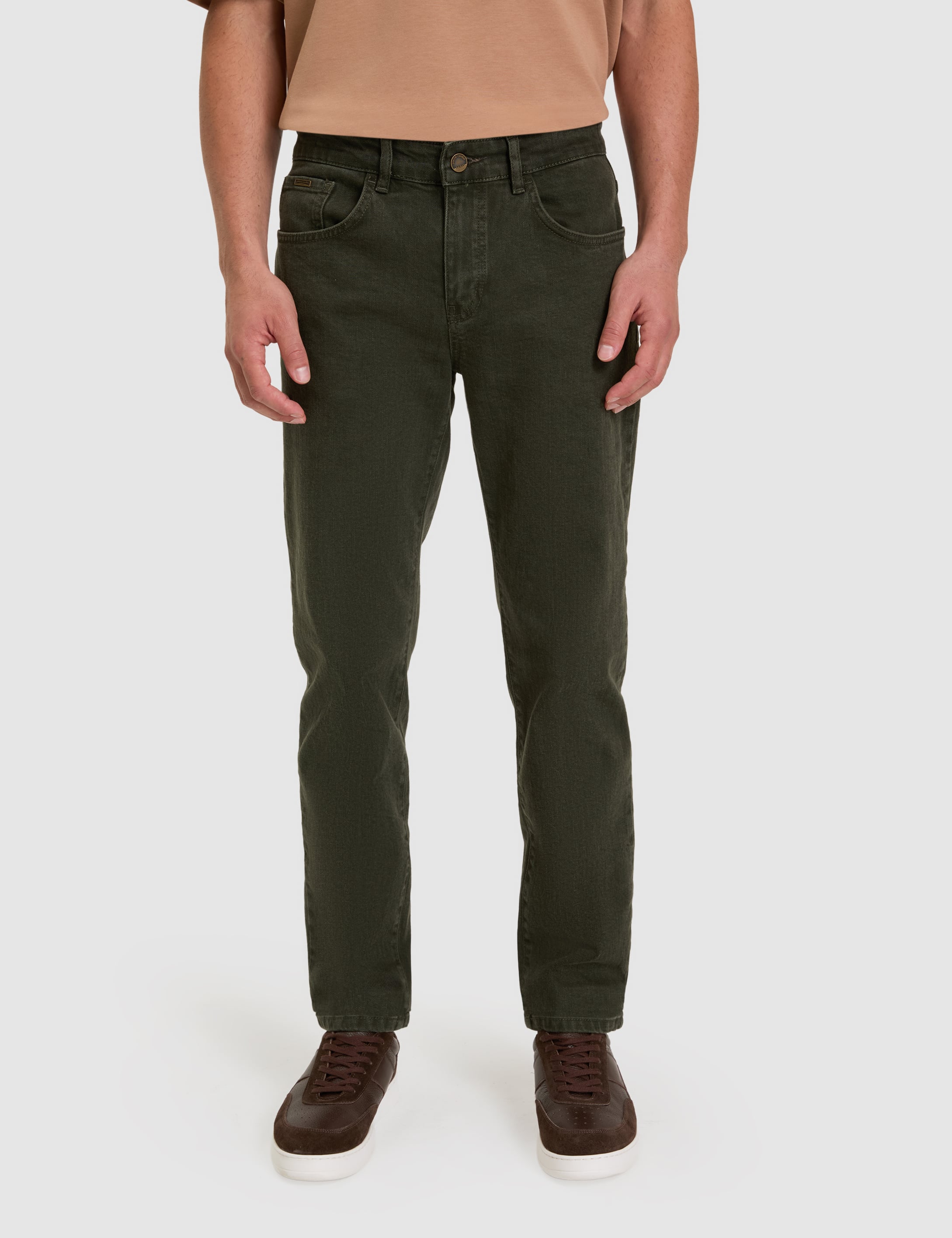 Haki New Slim Fit Jean Pantolon - Image 2