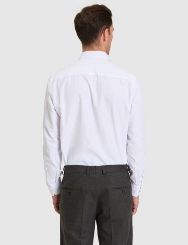 Beyaz Slim Fit Uzun Kollu Basic Gömlek