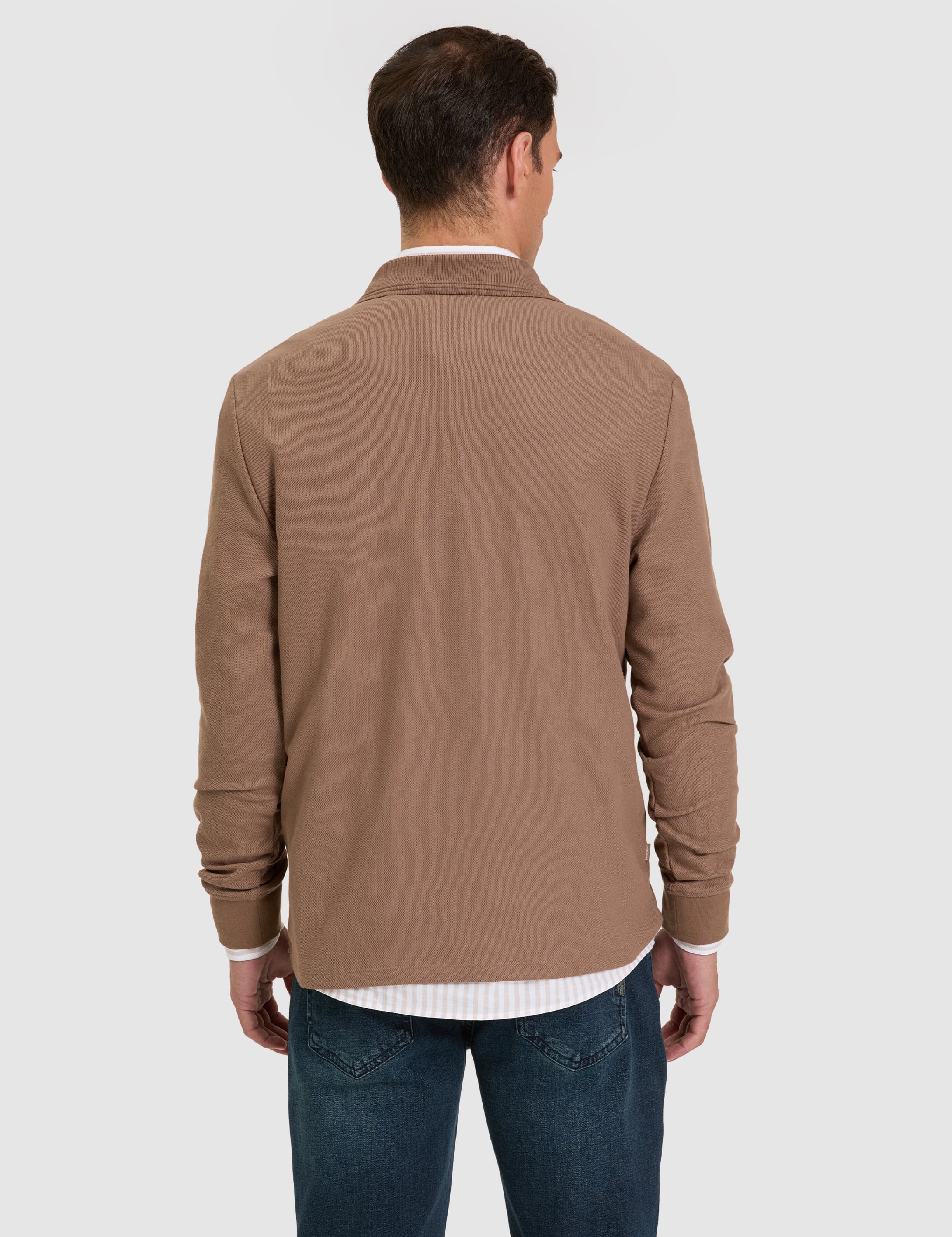 Bej Customize Fit Uzun Kollu Gömlek - Image 5