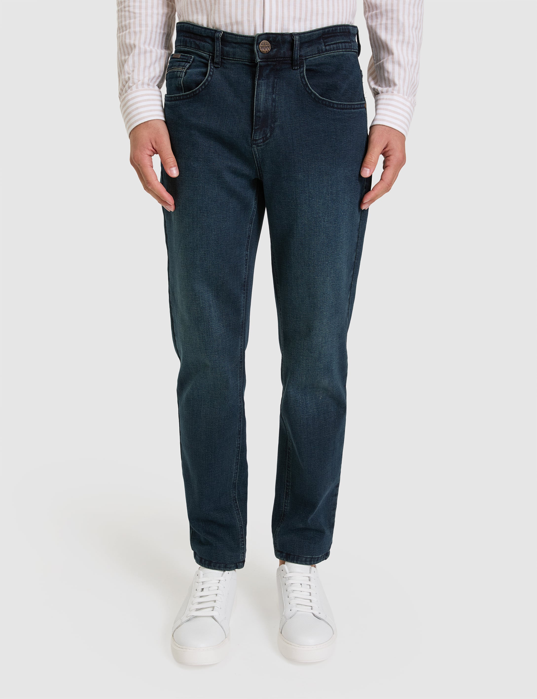 Lacivert New Slim Fit Jean Pantolon