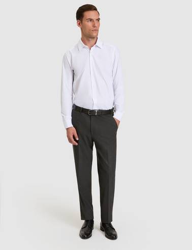 Beyaz Slim Fit Uzun Kollu Basic Gömlek