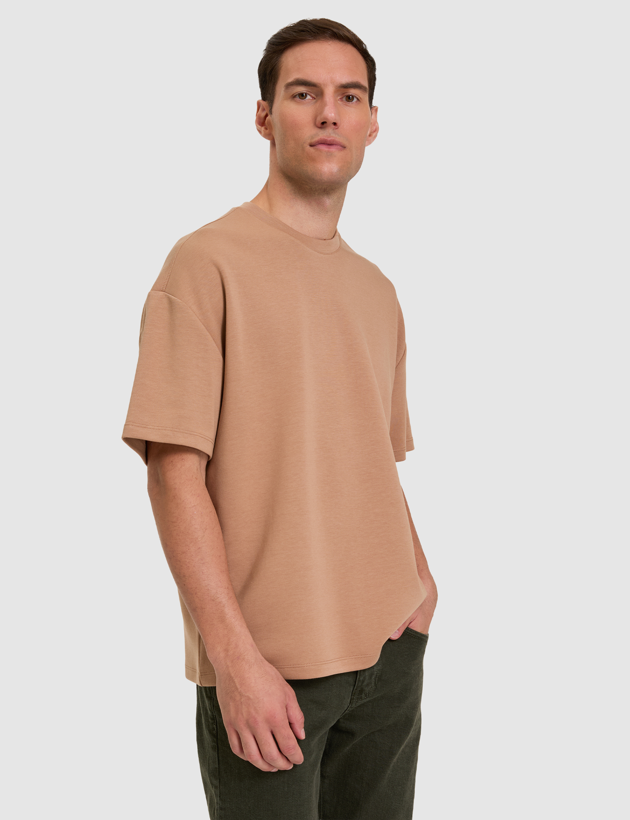 Camel Oversize Tişört - Image 3