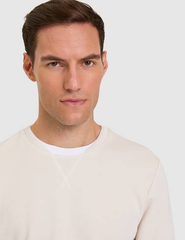 Bej Regular Fit Sweatshirt