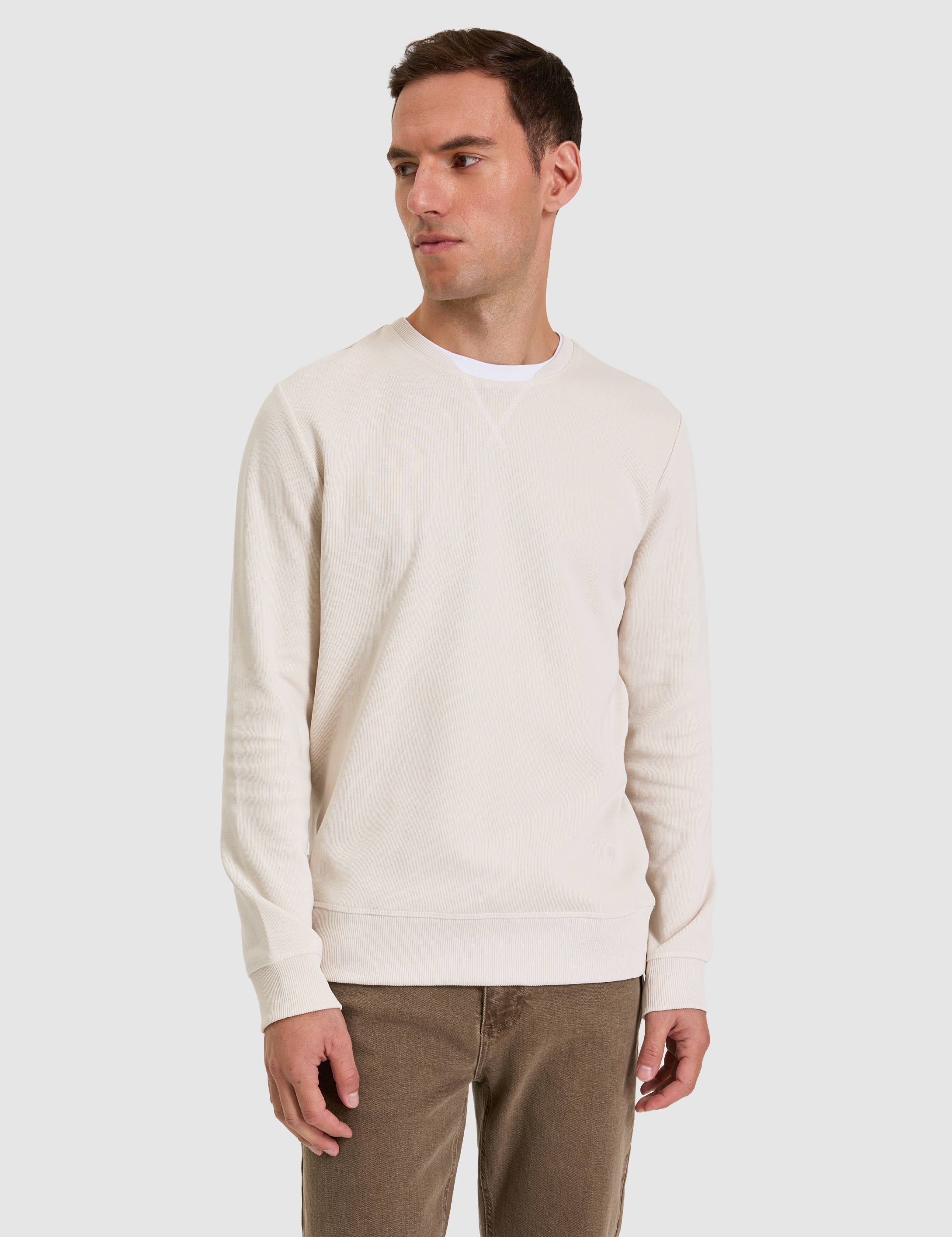 Bej Regular Fit Sweatshirt - Image 3
