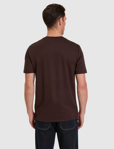 Koyu Kahverengi Regular Fit Basic Tişört