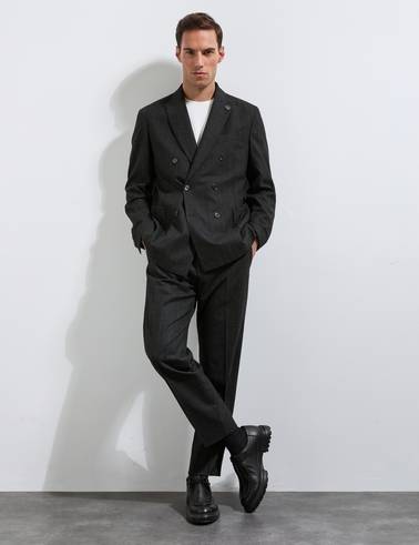 Antrasit Slim Fit Takım Elbise