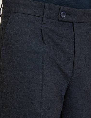 Lacivert SLIM TAPERED Kanvas Pantolon