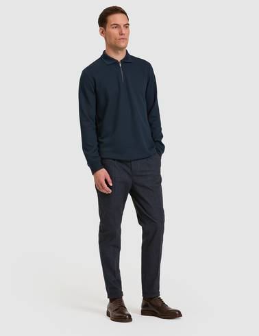Lacivert SLIM TAPERED Kanvas Pantolon