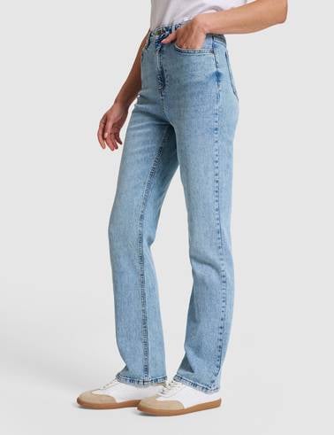 Açık Mavi Straight Fit Jean Pantolon