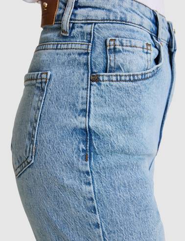 Açık Mavi Straight Fit Jean Pantolon