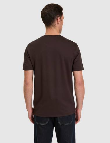 Koyu Kahverengi Regular Fit Basic Tişört