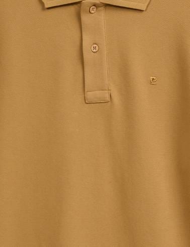 Camel Slim Fit %100 Pamuk Kıvrılmaz Polo Yaka Basic Sweatshirt